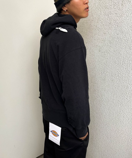 SUNNY SPORTS(サニースポーツ)の「【 GOAT / ゴート 】 worn-out pull hoodie ウォーンアウト プル フーディー パーカー SUY(パーカー・メンズ・オレンジ/ブラック/グレー/ホワイト・LARGE/MEDIUM)」の9枚目の写真