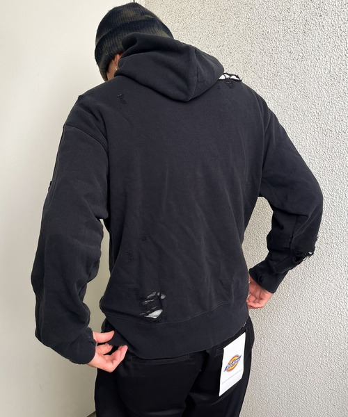 SUNNY SPORTS(サニースポーツ)の「【 GOAT / ゴート 】 worn-out pull hoodie ウォーンアウト プル フーディー パーカー SUY(パーカー・メンズ・オレンジ/ブラック/グレー/ホワイト・LARGE/MEDIUM)」の10枚目の写真