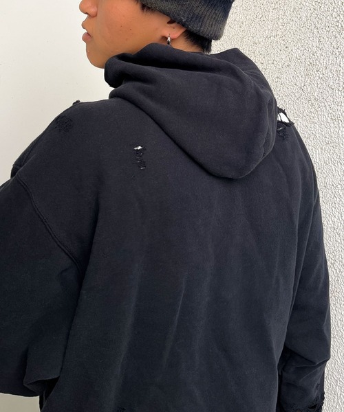 SUNNY SPORTS(サニースポーツ)の「【 GOAT / ゴート 】 worn-out pull hoodie ウォーンアウト プル フーディー パーカー SUY(パーカー・メンズ・オレンジ/ブラック/グレー/ホワイト・LARGE/MEDIUM)」の11枚目の写真