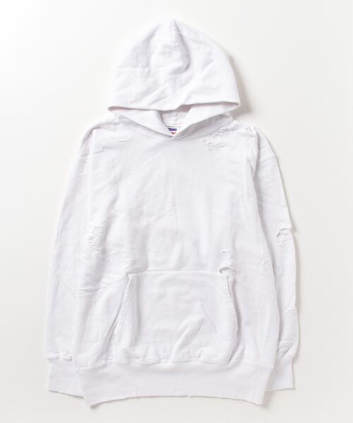 SUNNY SPORTS(サニースポーツ)の「【 GOAT / ゴート 】 worn-out pull hoodie ウォーンアウト プル フーディー パーカー SUY(パーカー・メンズ・オレンジ/ブラック/グレー/ホワイト・LARGE/MEDIUM)」の14枚目の写真