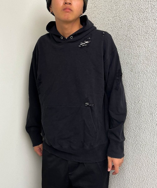 SUNNY SPORTS(サニースポーツ)の「【 GOAT / ゴート 】 worn-out pull hoodie ウォーンアウト プル フーディー パーカー SUY(パーカー・メンズ・オレンジ/ブラック/グレー/ホワイト・LARGE/MEDIUM)」の15枚目の写真