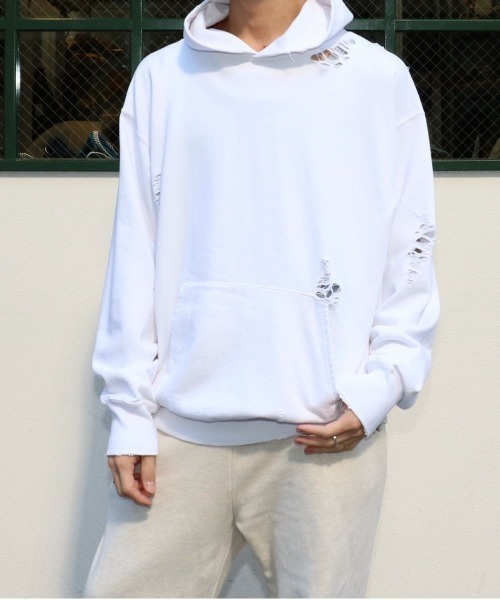 SUNNY SPORTS(サニースポーツ)の「【 GOAT / ゴート 】 worn-out pull hoodie ウォーンアウト プル フーディー パーカー SUY(パーカー・メンズ・オレンジ/ブラック/グレー/ホワイト・LARGE/MEDIUM)」の20枚目の写真