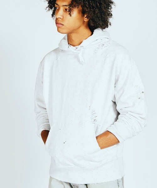 SUNNY SPORTS(サニースポーツ)の「【 GOAT / ゴート 】 worn-out pull hoodie ウォーンアウト プル フーディー パーカー SUY(パーカー・メンズ・オレンジ/ブラック/グレー/ホワイト・LARGE/MEDIUM)」の17枚目の写真