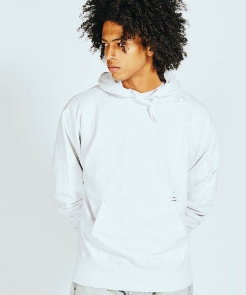 SUNNY SPORTS(サニースポーツ)の「【 GOAT / ゴート 】 worn-out pull hoodie ウォーンアウト プル フーディー パーカー SUY(パーカー・メンズ・オレンジ/ブラック/グレー/ホワイト・LARGE/MEDIUM)」の18枚目の写真