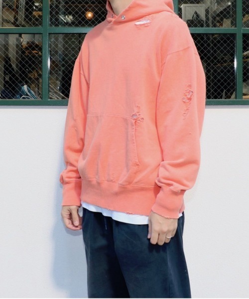 SUNNY SPORTS(サニースポーツ)の「【 GOAT / ゴート 】 worn-out pull hoodie ウォーンアウト プル フーディー パーカー SUY(パーカー・メンズ・オレンジ/ブラック/グレー/ホワイト・LARGE/MEDIUM)」の19枚目の写真