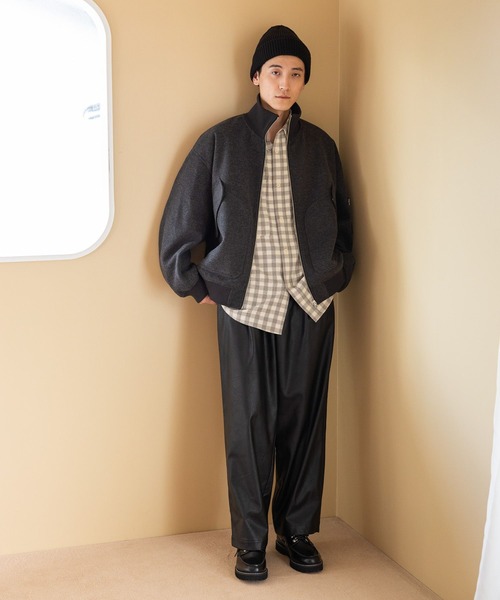 niko and...（ニコアンド）の「TRチェックミリタリーシャツ（シャツ/ブラウス・メンズ・オフホワイト/グレー/パープル・MEDIUM/LARGE）」の14枚目の写真