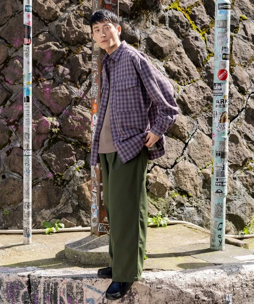 niko and...（ニコアンド）の「TRチェックミリタリーシャツ（シャツ/ブラウス・メンズ・オフホワイト/グレー/パープル・MEDIUM/LARGE）」の21枚目の写真