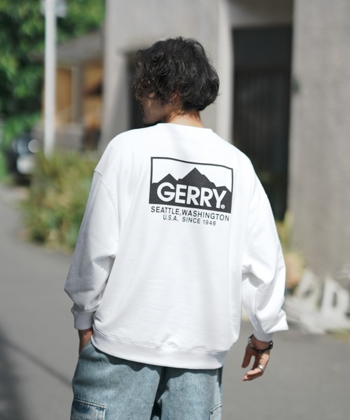 GERRY(ジェリー)の「【GERRY】別注 ボックスロゴ プリント スウェット トレーナー(スウェット・メンズ・ホワイト/ブラック/杢グレー・MEDIUM/LARGE/X-LARGE)」の5枚目の写真