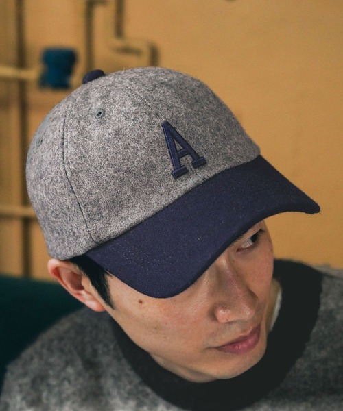 BAYFLOW（ベイフロー）の「メルトンアルファベットCAP（キャップ・メンズ・ブラック/グリーン/グレー・FREE）」の3枚目の写真