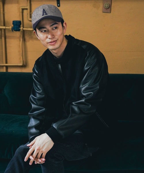 BAYFLOW（ベイフロー）の「メルトンアルファベットCAP（キャップ・メンズ・ブラック/グリーン/グレー・FREE）」の4枚目の写真