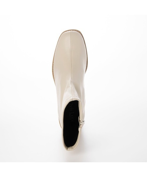 DULCIS REGALO（ドルキス レガロ）の「ElvisLuce(エルビスルーチェ)8cmヒール厚底ストームストレッチボリュームソールショートブーツ（ブーツ・レディース・アイボリー/ブラック・LL/L/M/S）」の12枚目の写真
