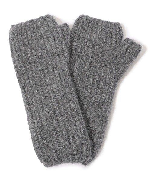Johnstons of Elgin（ジョンストンズオブエルガン）の「Johnstons of Elgin カシミヤ リブニットグローブ（手袋・レディース・ライトグレー/ブラック/レッド/キャメル/ブラウン/ダークグリーン/チャコールグレー・FREE）」の3枚目の写真