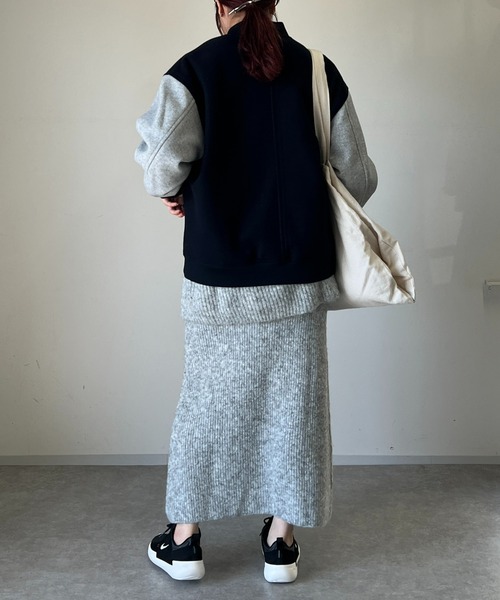un dix cors（アンディコール）の「畦編みニットスカート（スカート・レディース・チャコールグレー/ライトグレー・FREE）」の21枚目の写真