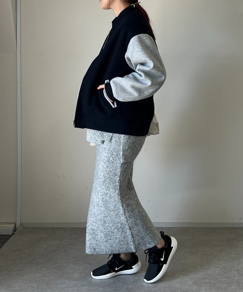 un dix cors（アンディコール）の「畦編みニットスカート（スカート・レディース・チャコールグレー/ライトグレー・FREE）」の22枚目の写真