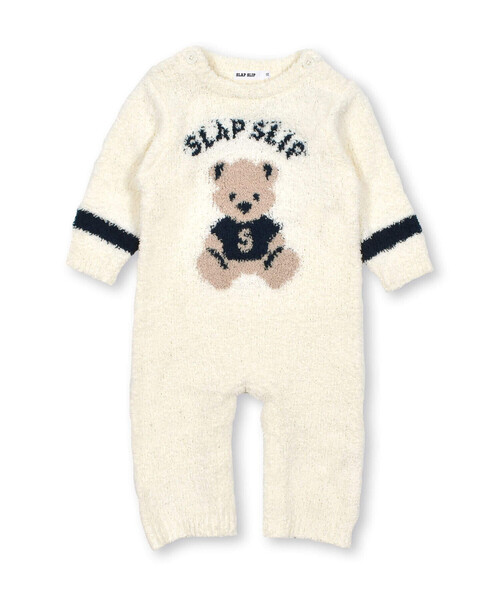 SLAP SLIP BABY(スラップスリップベビー)の「クマイチゴモチーフブークレニットロンパースベビー(70~80cm)(ロンパース・キッズ・ホワイト系その他2/ピンク系その他/オフホワイト/ベージュ・80cm/70cm)」の20枚目の写真