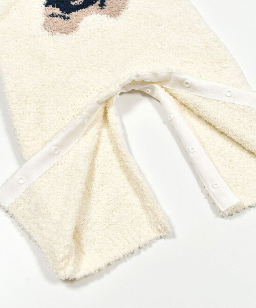 SLAP SLIP BABY(スラップスリップベビー)の「クマイチゴモチーフブークレニットロンパースベビー(70~80cm)(ロンパース・キッズ・ホワイト系その他2/ピンク系その他/オフホワイト/ベージュ・80cm/70cm)」の5枚目の写真