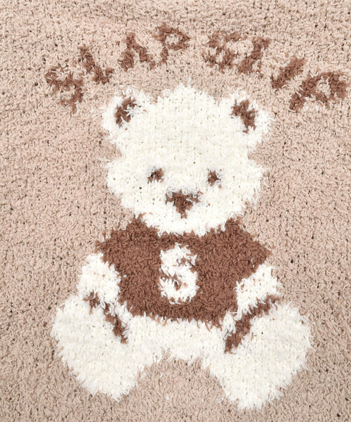 SLAP SLIP BABY(スラップスリップベビー)の「クマイチゴモチーフブークレニットロンパースベビー(70~80cm)(ロンパース・キッズ・ホワイト系その他2/ピンク系その他/オフホワイト/ベージュ・80cm/70cm)」の8枚目の写真