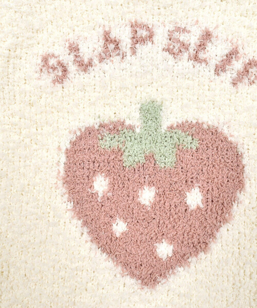 SLAP SLIP BABY(スラップスリップベビー)の「クマイチゴモチーフブークレニットロンパースベビー(70~80cm)(ロンパース・キッズ・ホワイト系その他2/ピンク系その他/オフホワイト/ベージュ・80cm/70cm)」の11枚目の写真