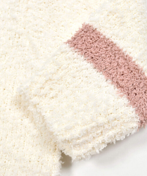 SLAP SLIP BABY(スラップスリップベビー)の「クマイチゴモチーフブークレニットロンパースベビー(70~80cm)(ロンパース・キッズ・ホワイト系その他2/ピンク系その他/オフホワイト/ベージュ・80cm/70cm)」の13枚目の写真