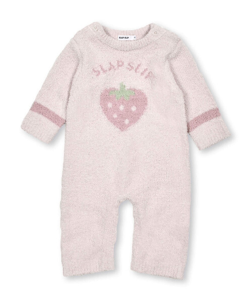 SLAP SLIP BABY(スラップスリップベビー)の「クマイチゴモチーフブークレニットロンパースベビー(70~80cm)(ロンパース・キッズ・ホワイト系その他2/ピンク系その他/オフホワイト/ベージュ・80cm/70cm)」の14枚目の写真