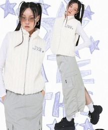 UGLY SHADOW | 韓国ブランド Uglyshadow アグリーシャドウ 90S VEST ダウンベスト モコモコベスト(ダウンベスト)
