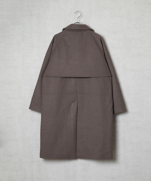 cuffne(カフネ)の「【cuffne(カフネ)】メルトンラグランスリーブトレンチコート(トレンチコート・メンズ・チャコール/ベージュ/ブラウン・M/L)」の6枚目の写真