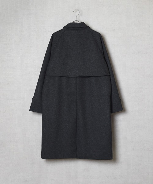 cuffne(カフネ)の「【cuffne(カフネ)】メルトンラグランスリーブトレンチコート(トレンチコート・メンズ・チャコール/ベージュ/ブラウン・M/L)」の4枚目の写真