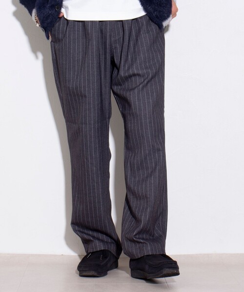 GLOSTER(グロスター)の「【GLOSTER/グロスター】GOODNESS イージーパンツ (チェック/ストライプ)(その他パンツ・メンズ・グレー/ブルー系その他2/バーガンディー/ブルー系その他・S/M/L)」の2枚目の写真