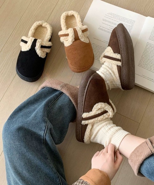 スエードモコモコムートンスリッポン（スリッポン）｜Vipoa（ヴィポア