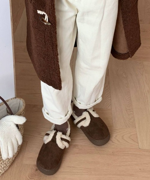スエードモコモコムートンスリッポン（スリッポン）｜Vipoa（ヴィポア