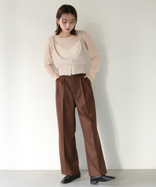 CLEIO（クレイオ）の「【CLEIO】2WAYリネンニットビスチェ/2WAY LINEN KNITTED BUSTIER/982-11602（ニット/セーター・レディース・アイボリー/ベージュ/ブラウン・FREE）」の13枚目の写真