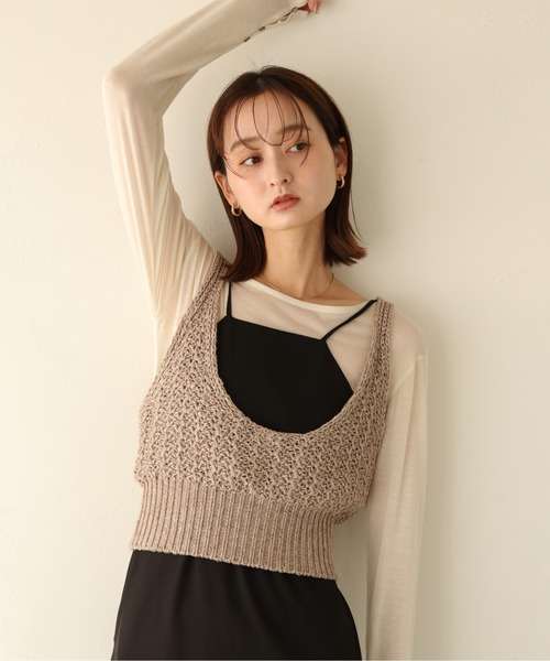 CLEIO（クレイオ）の「【CLEIO】2WAYリネンニットビスチェ/2WAY LINEN KNITTED BUSTIER/982-11602（ニット/セーター・レディース・アイボリー/ベージュ/ブラウン・FREE）」の17枚目の写真