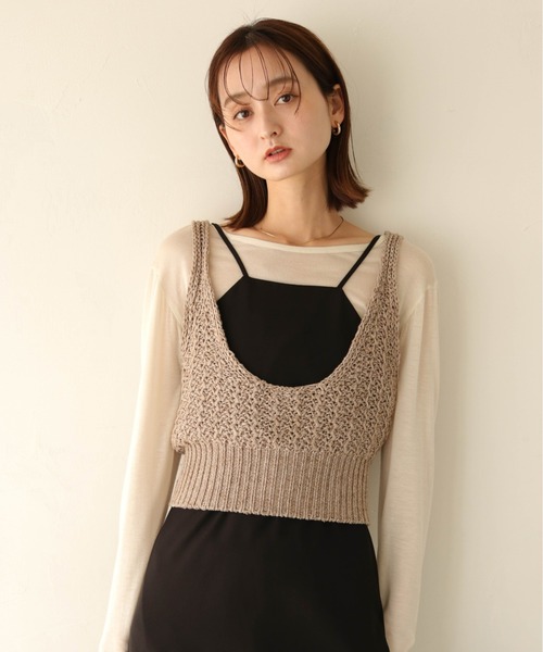 CLEIO（クレイオ）の「【CLEIO】2WAYリネンニットビスチェ/2WAY LINEN KNITTED BUSTIER/982-11602（ニット/セーター・レディース・アイボリー/ベージュ/ブラウン・FREE）」の16枚目の写真