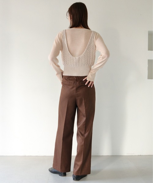 CLEIO（クレイオ）の「【CLEIO】2WAYリネンニットビスチェ/2WAY LINEN KNITTED BUSTIER/982-11602（ニット/セーター・レディース・アイボリー/ベージュ/ブラウン・FREE）」の14枚目の写真