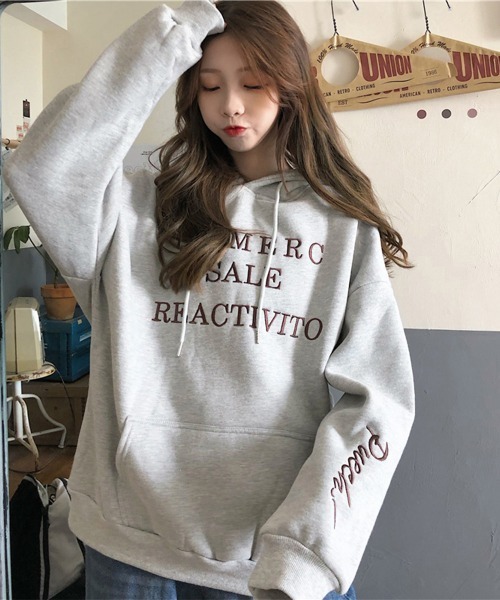 Miniministore(ミニミニストア)の「裏起毛パーカー トレーナー秋冬スウェット(パーカー・レディース・ラベンダー/ネイビー/グレー・XL)」の7枚目の写真