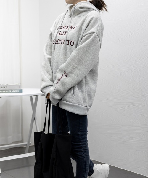 Miniministore(ミニミニストア)の「裏起毛パーカー トレーナー秋冬スウェット(パーカー・レディース・ラベンダー/ネイビー/グレー・XL)」の16枚目の写真