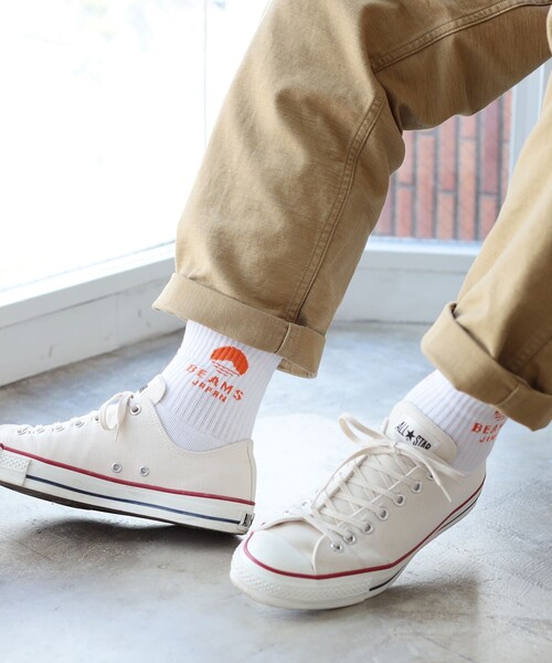 BEAMS JAPAN（ビームス　ジャパン）の「【別注】BEAMS JAPAN / 通学快足 ソックス Vol.2（ソックス/靴下・メンズ・ホワイト系その他2/オレンジ/ネイビー/ホワイト・25㎝～27㎝/23㎝～25㎝/21㎝～23㎝/27cm～29cm）」の10枚目の写真
