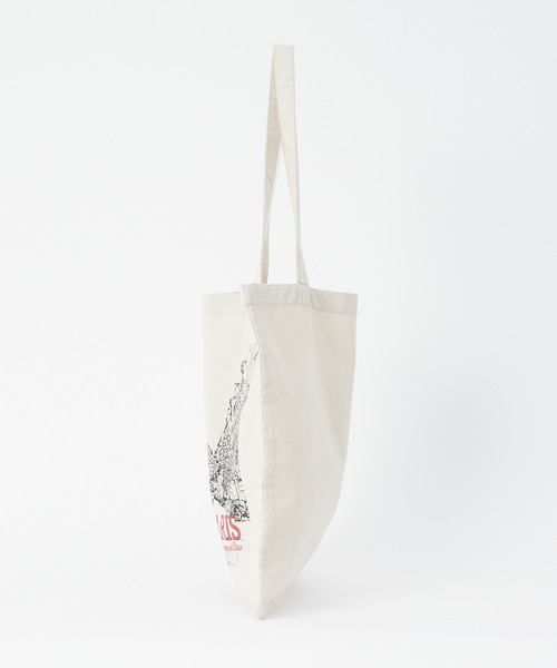 BONLECILL（ボンルシール）の「PARIS スーベニアコットンリネントートバッグ（トートバッグ・レディース・ブラック/アイボリー・FREE）」の6枚目の写真