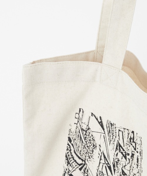 BONLECILL（ボンルシール）の「PARIS スーベニアコットンリネントートバッグ（トートバッグ・レディース・ブラック/アイボリー・FREE）」の11枚目の写真