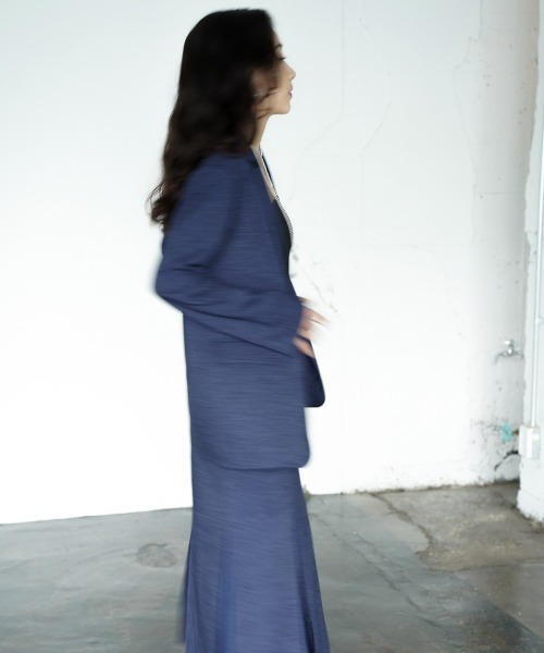 CIEL'AIR（シエルエアー）の「Back Slit Jacket（その他アウター・レディース・ネイビー・FREE）」の3枚目の写真