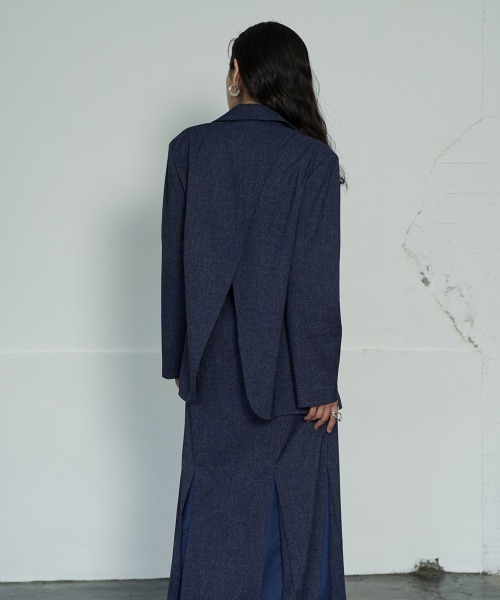 CIEL'AIR（シエルエアー）の「Back Slit Jacket（その他アウター・レディース・ネイビー・FREE）」の5枚目の写真