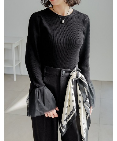 【最終お値引き】新品タグ付　CFCL ベルスリーブトップス　ニット ベルスリーブニットトップ / GRACE CONTINENTAL | GRACE