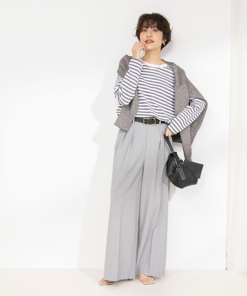 Rie Miller（リエミラー）の「GIZA COTTONロングスリーブTシャツ（Tシャツ/カットソー・レディース・ブラック系その他3/ブルー系その他3/グレー系その他・38）」の11枚目の写真