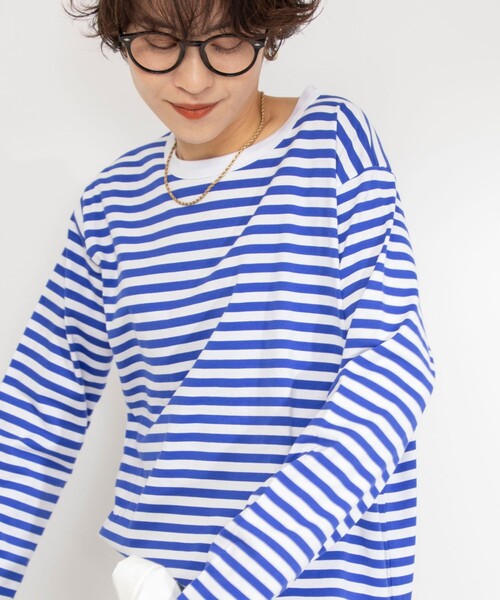 Rie Miller（リエミラー）の「GIZA COTTONロングスリーブTシャツ（Tシャツ/カットソー・レディース・ブラック系その他3/ブルー系その他3/グレー系その他・38）」の17枚目の写真