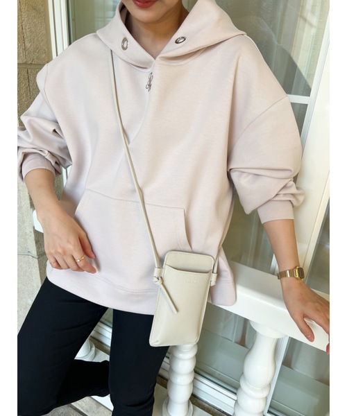 JUMELLE(ジュメロ)の「daily smapho pouch(ボディバッグ/ウエストポーチ・レディース・アイボリー/ブラック・FREE)」の17枚目の写真