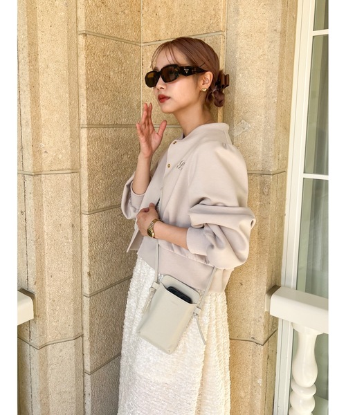 JUMELLE(ジュメロ)の「daily smapho pouch(ボディバッグ/ウエストポーチ・レディース・アイボリー/ブラック・FREE)」の14枚目の写真