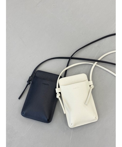 JUMELLE(ジュメロ)の「daily smapho pouch(ボディバッグ/ウエストポーチ・レディース・アイボリー/ブラック・FREE)」の5枚目の写真