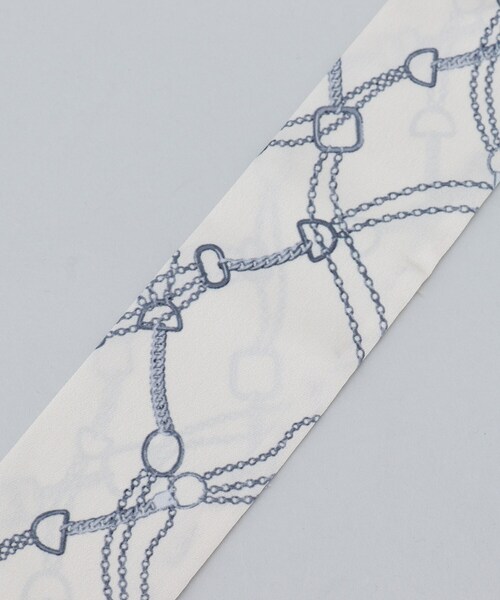 THE SHOP TK （ザ ショップ ティーケー ）の「◆アソート柄リング付きスカーフ（バンダナ/スカーフ・レディース・ホワイト系8/ベージュ系5/ホワイト系9/ブルー系その他2/ブラック系7/ホワイト系3・00）」の10枚目の写真