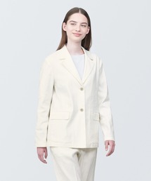 婦人　ヘンプ混ストレッチテーラードジャケット