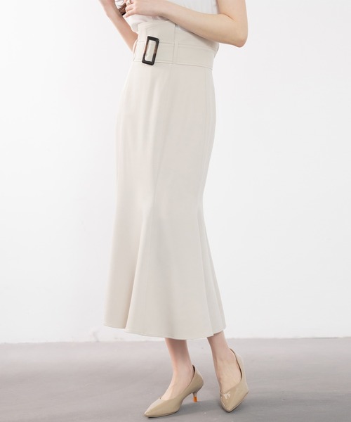 SAISON DE PAPILLON（セゾンドパピヨン）の「ハイウエストマーメイドスカート（スカート・レディース・ブラック/ブラウン/アイボリー/ライトブラウン・S/M/L）」の16枚目の写真